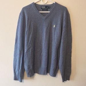 Men’s Polo Ralph Lauren Blue Lambs Wool Sweater XL